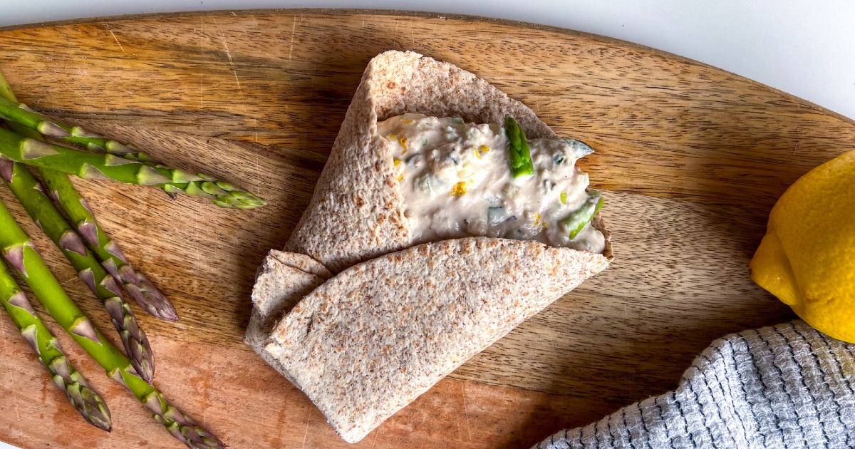 Recept: Tonfiskwrap med citron & sparris