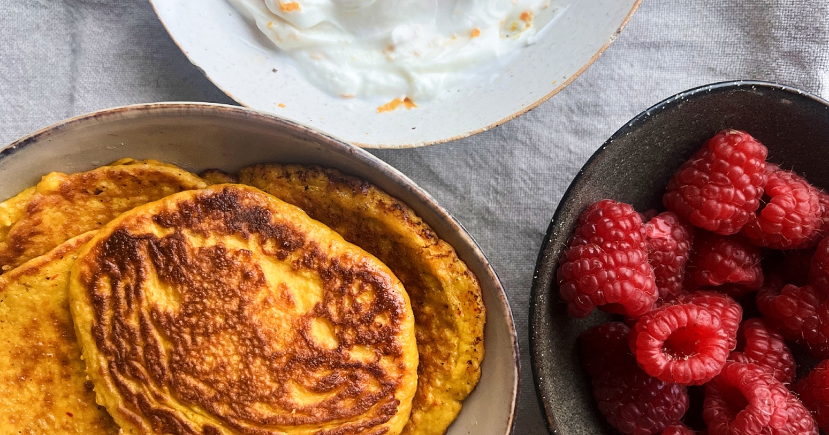 Recept: Proteinrika saffransplättar med citruskvarg